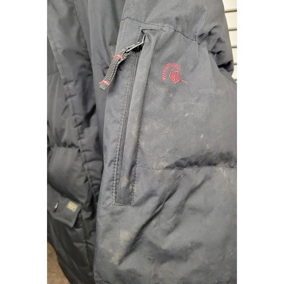 J. Whistler Men's SZ 4XL Coat Jacket Heavy Black 9 Pockets Water Resistant Flaws - Picture 11 of 14